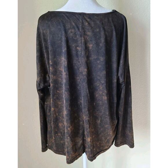 90s Scoop Cowl Womens POL Blouse SZ Medium Draping  Oversized - Picture 6 of 8